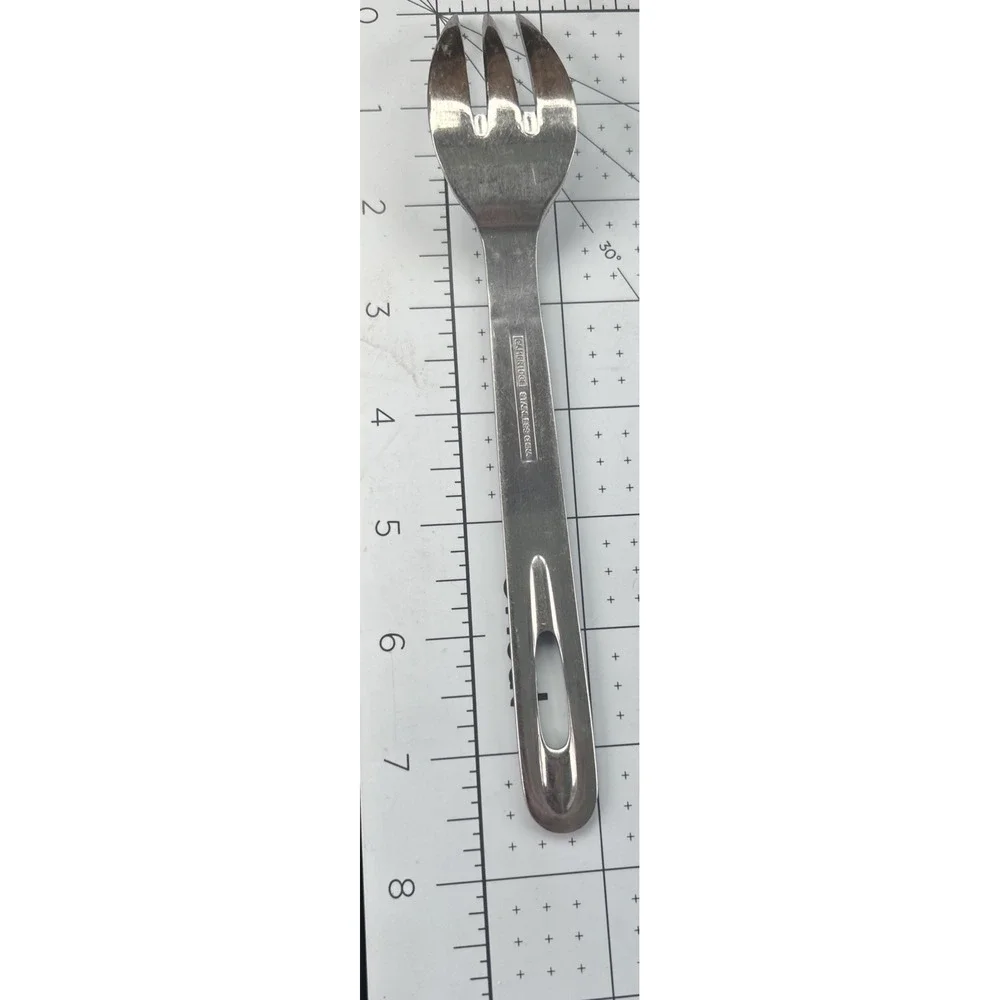 CAMBRIDGE STAINLESS STEEL KOREA MODERNA PATTERN PIERCED HANDLE PLACE FORK 🍽